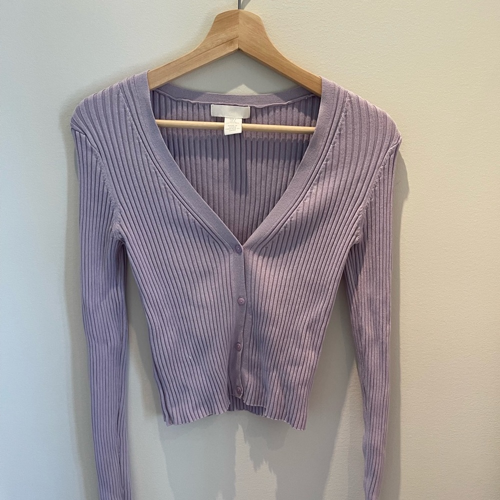 Lilac H&M fitted cardigan